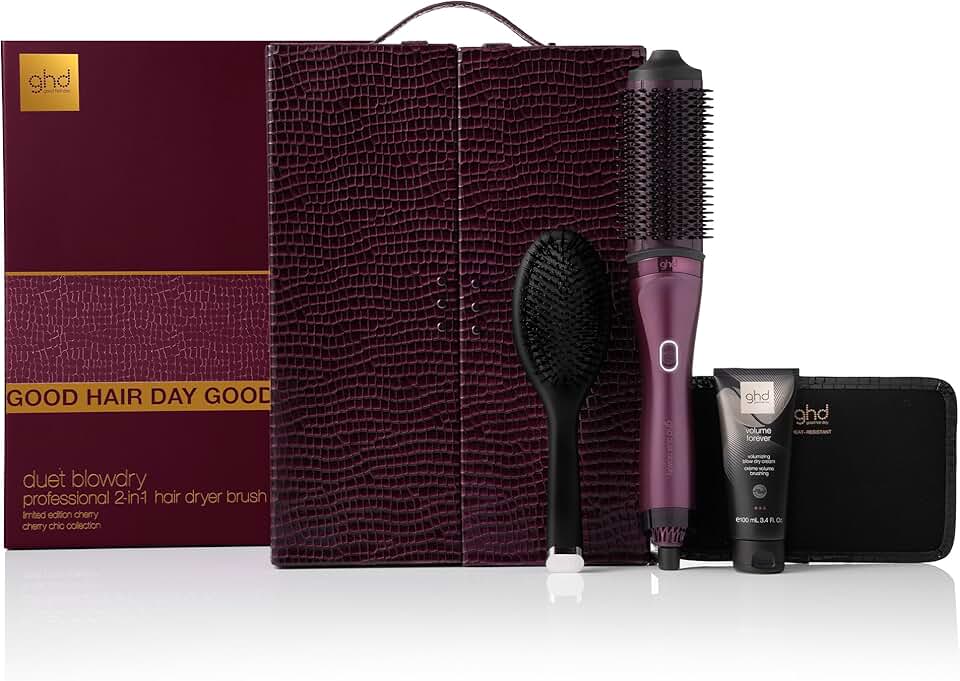 ghd - Duet Blowdry Bordeaux - brosse 2-en-1 crème volume, brushing durable