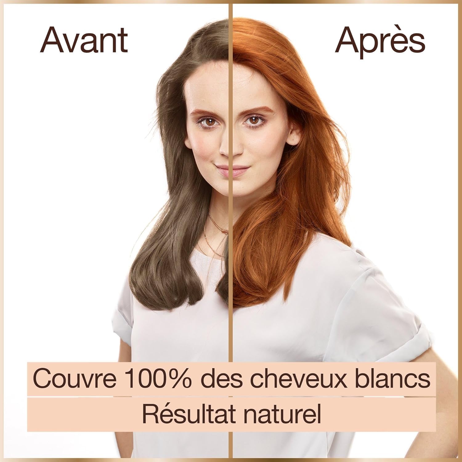 Garnier - Coloration Good - 7.43 - sans ammoniaque, 90% naturel, couvre 100% cheveux blancs