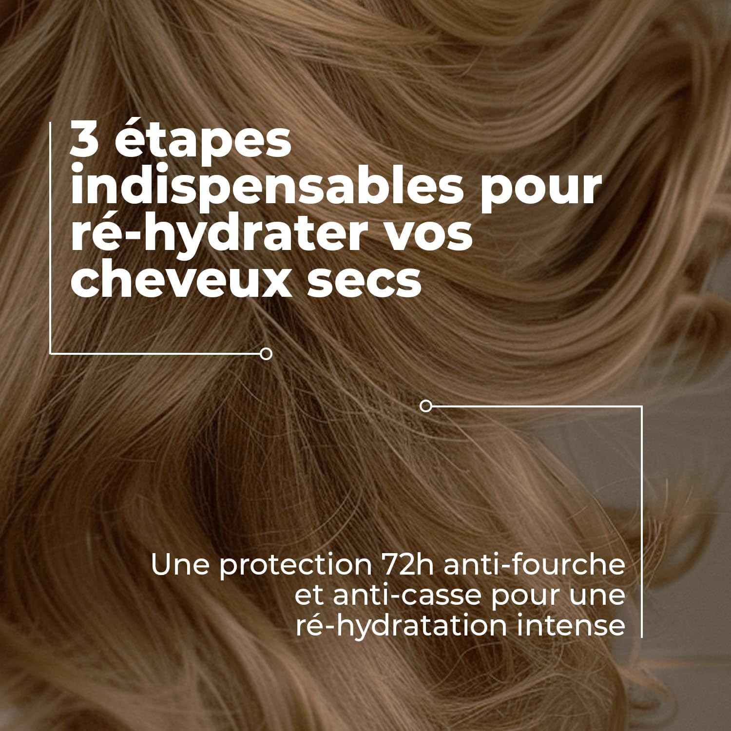 Energie Fruit - Routine capillaire Monoi & acide hyaluronique - trio soin cheveux secs, trousse offerte