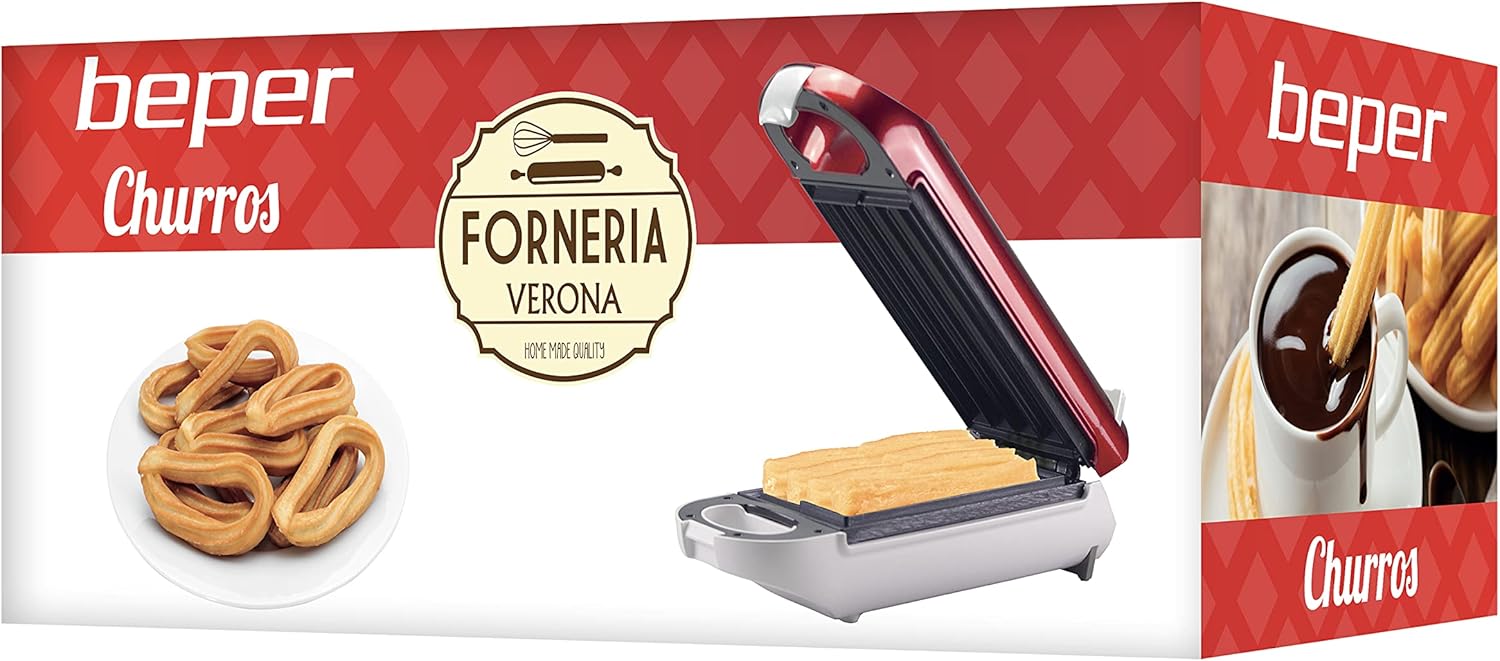 BEPER - Plaque pour churros 800W, poignée isolante, antiadhésive - BT.600Y