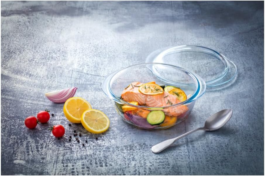 Pyrex - Cocotte Ronde Classic 1,3L - blanc, verre résistant