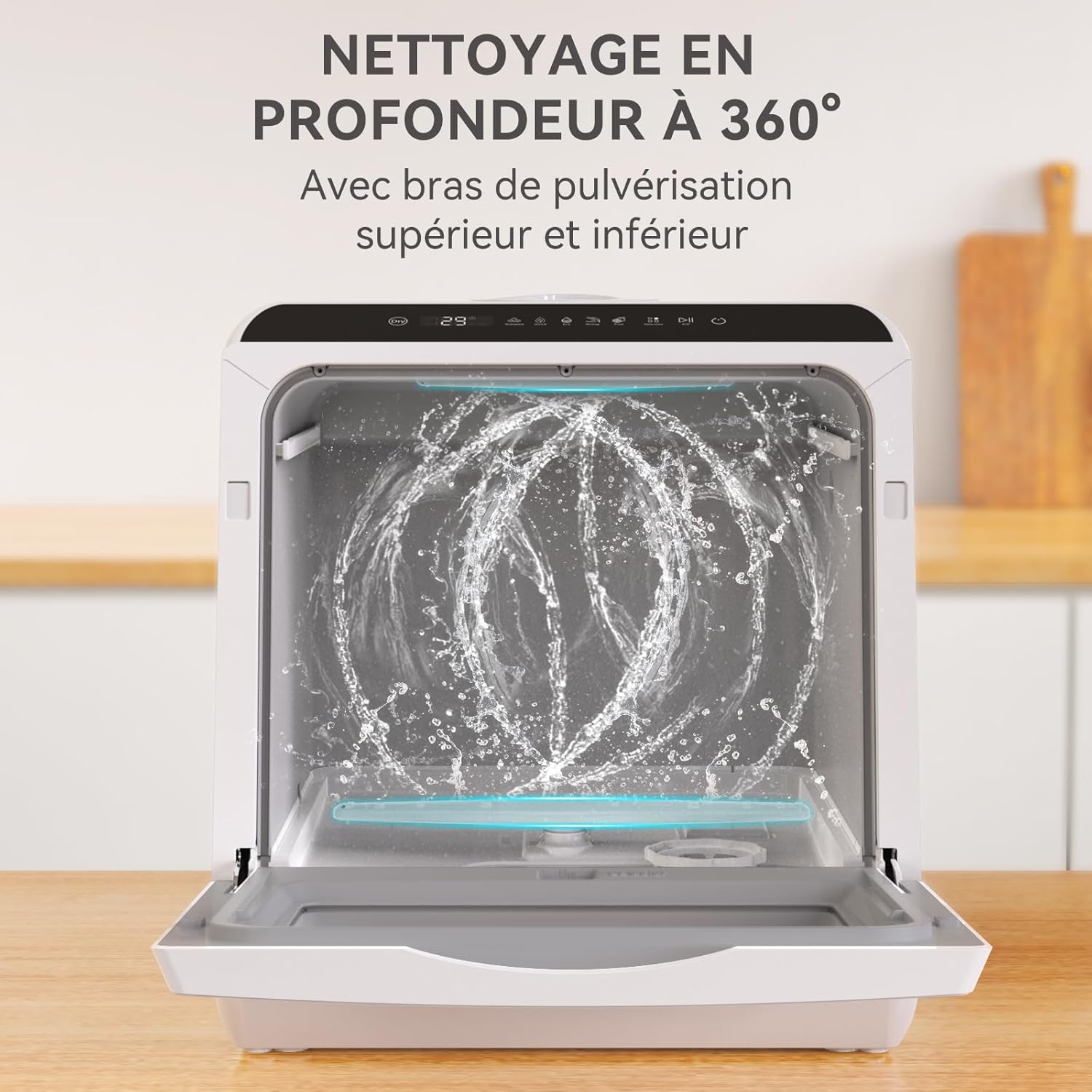 Hermitlux - lave-vaisselle table 5 couverts, 6 programmes, 5L, séchage 73h