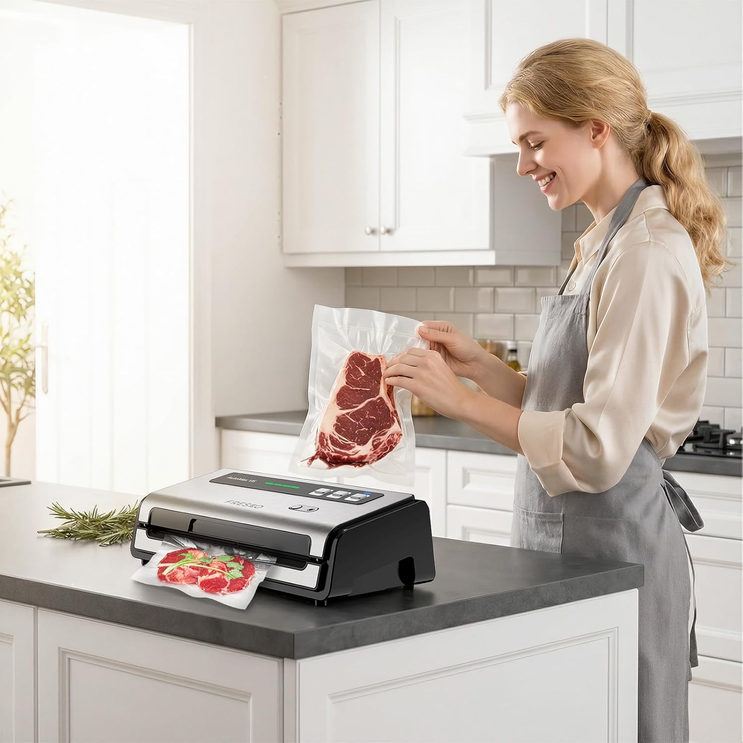 FRESKO - Automax V6 - machine sous vide - coupe-sac intégré, modes humide/sec