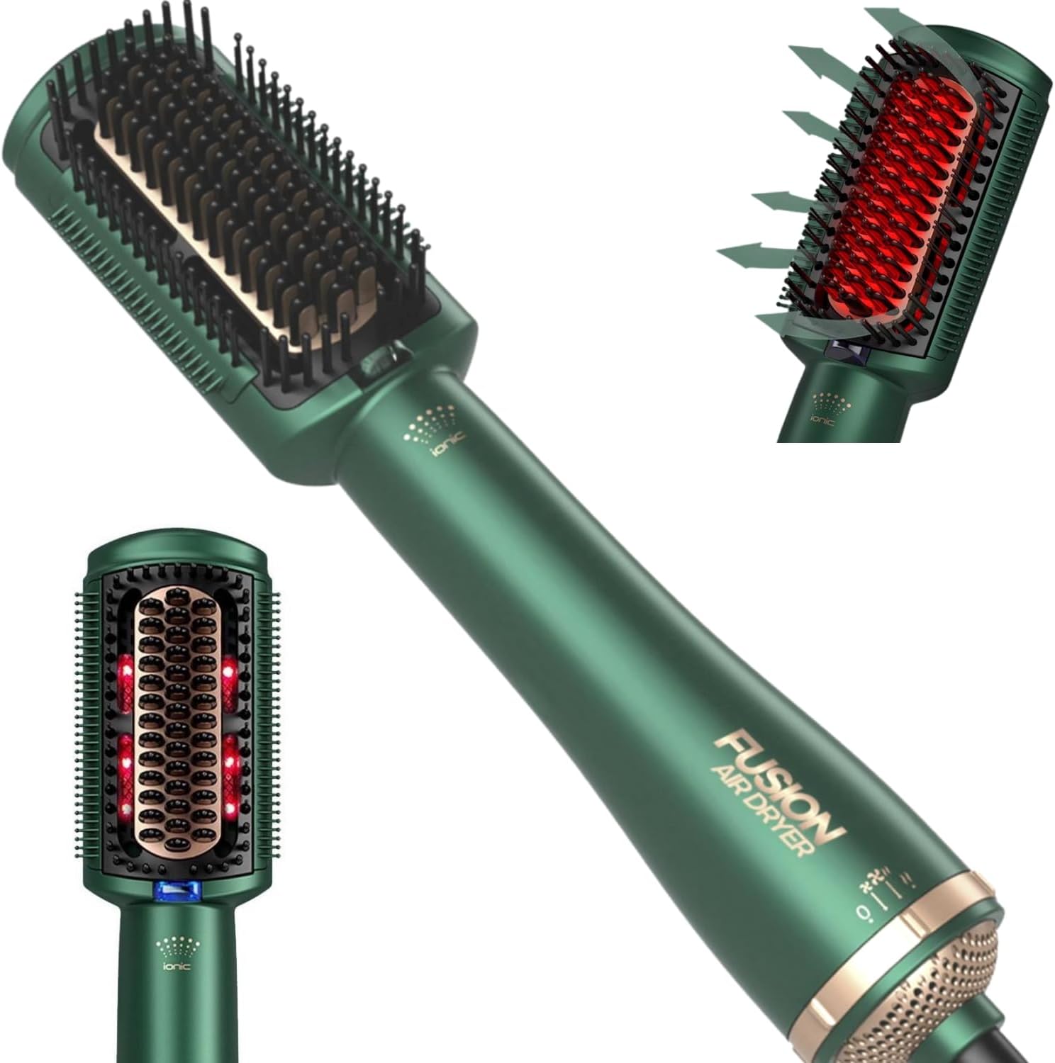 Brosse à air chaud 4 en 1 - séchage, coiffage doux et rapide - Fusion Air Dryer