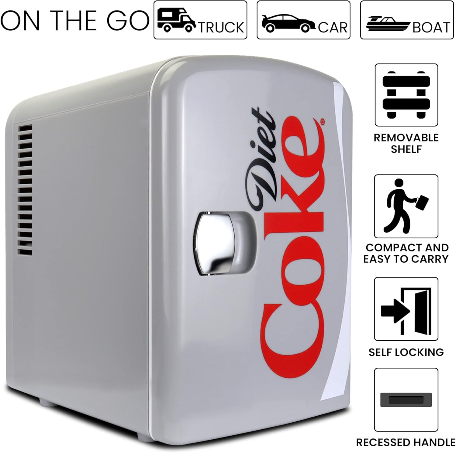 Koolatron - Mini Frigo Série Coca Cola - 4L - Portable, 6 canettes