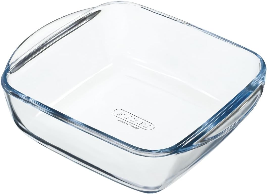 Pyrex - Prepware carré - 20x17cm, verre, 1L, lot de 2