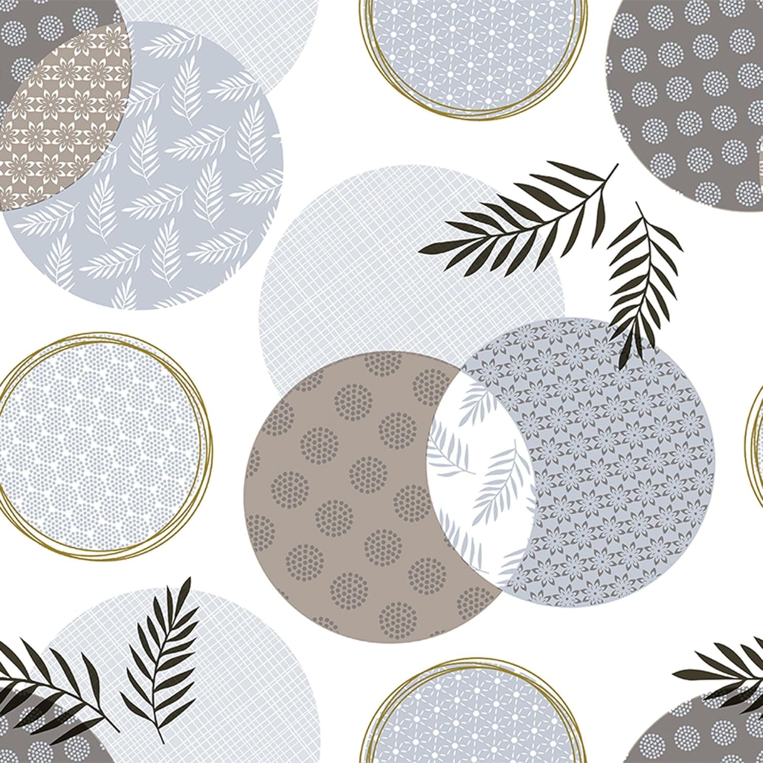 Nappe en toile cirée - Lens Blanc - 220x140 cm - Anti-taches, imperméable et facile d’entretien