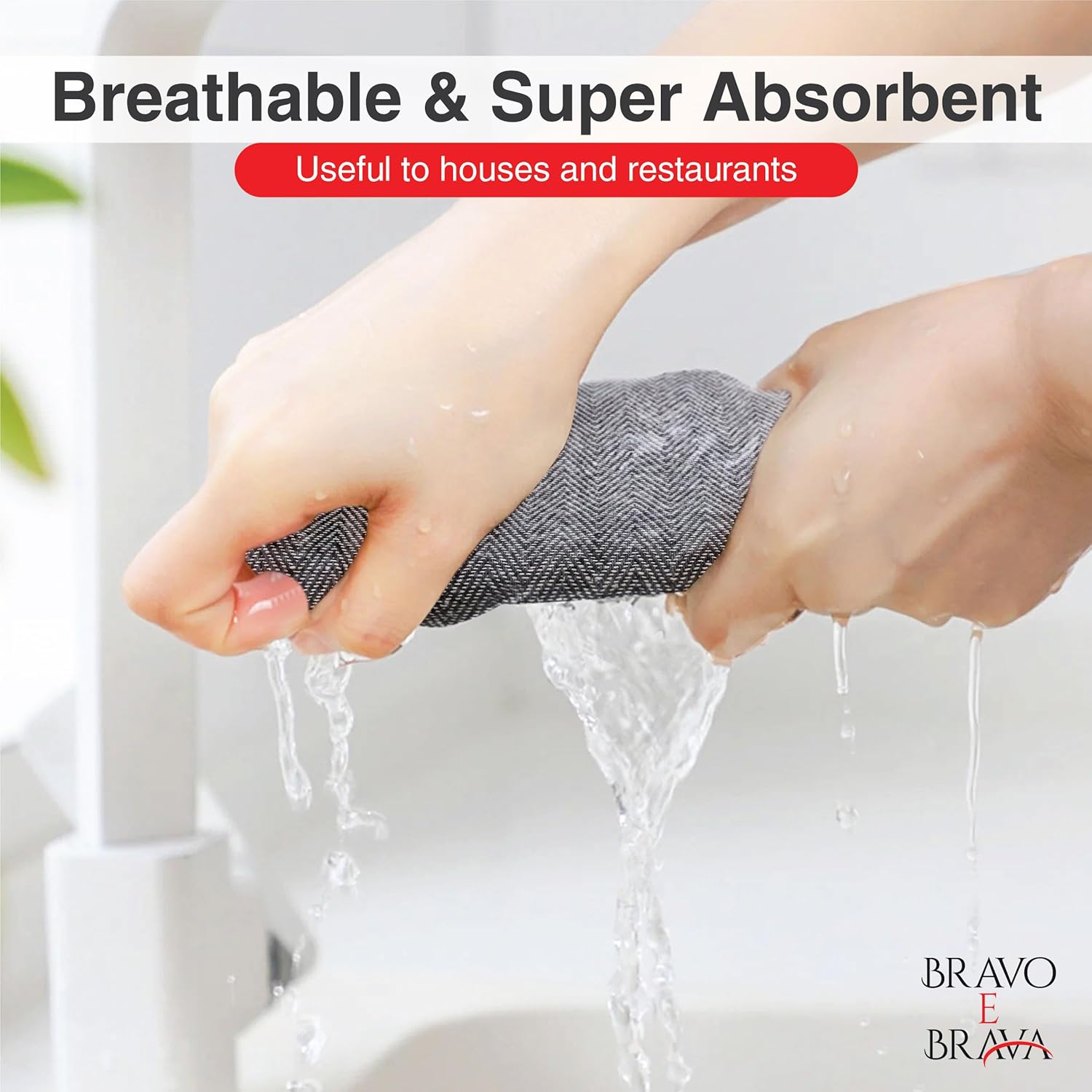 Torchons de cuisine - lot de 5 - 45x70 cm - coton super absorbant, lavable