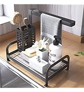 COVAODQ Porte Eponge Evier Cuisine,Support pour Éponge Acier Inoxydable, Evier Cuisine pour Liqui...