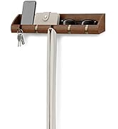 UMBRA Cubby Organiseur Multifonctionnel avec 5 Crochets Pliants pour Entrée Étagère Murale