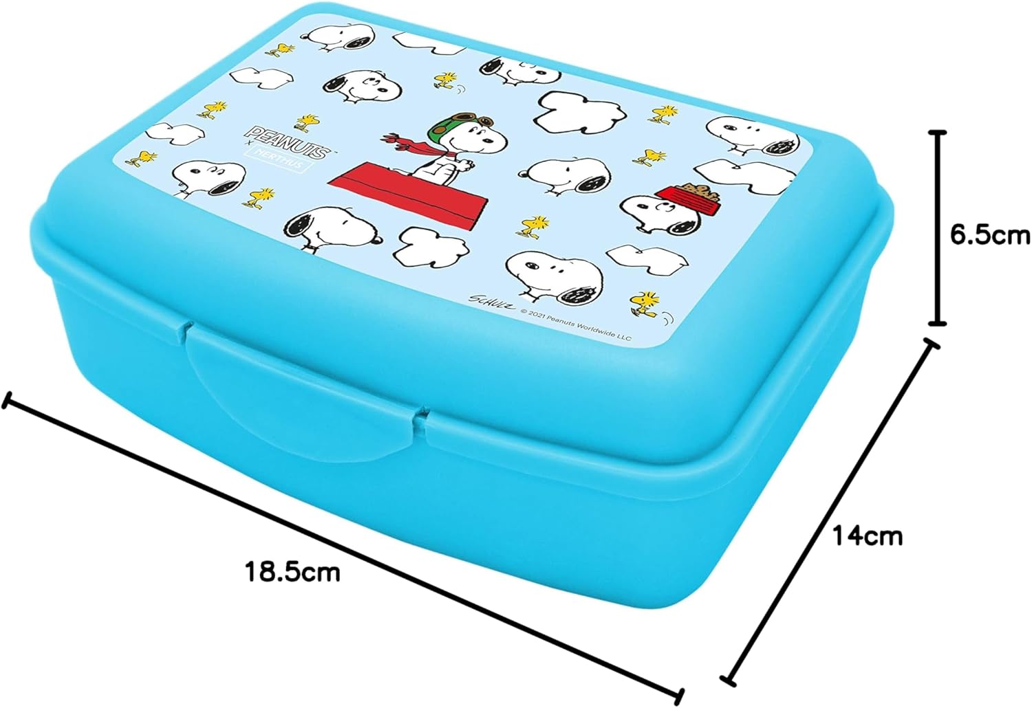 Nerthus - boîte à lunch Snoopy enfant - légère, facile à nettoyer FIH925