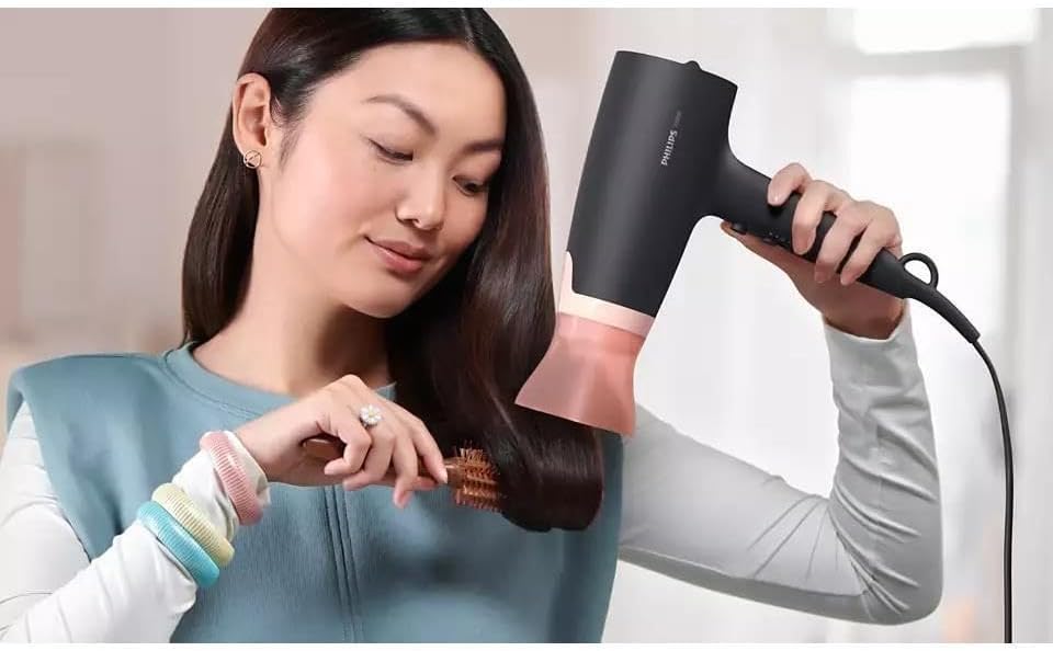 Philips - Sèche-cheveux Série 3000 - 2100W, ionique, 6 vitesses, ThermoProtect, BHD350/10