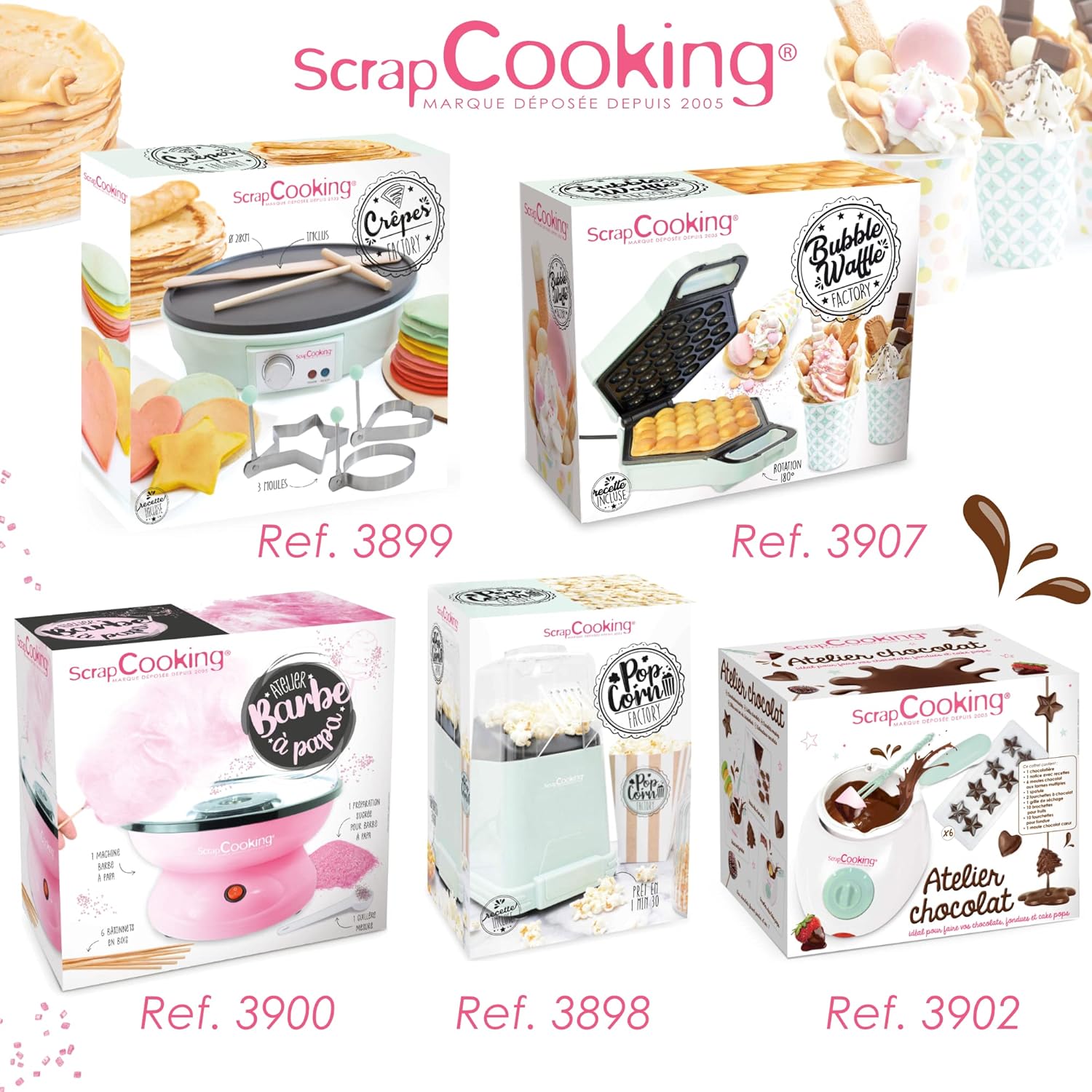 ScrapCooking - Factory 3888 - churros maison, rotation 180°, plaque antiadhésive