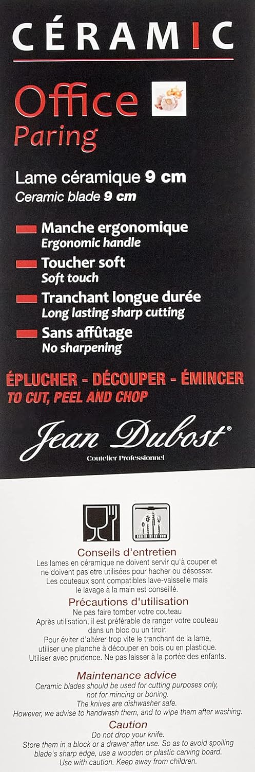 Pradel Jean Dubost - couteau céramique lame noire - lot de 2 - 1/10509