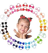 Sularpek 40PCS Bébé Filles Cheveux Arcs, Ruban Gros-grain Bande de Cheveux, Titulaire de Queue de...