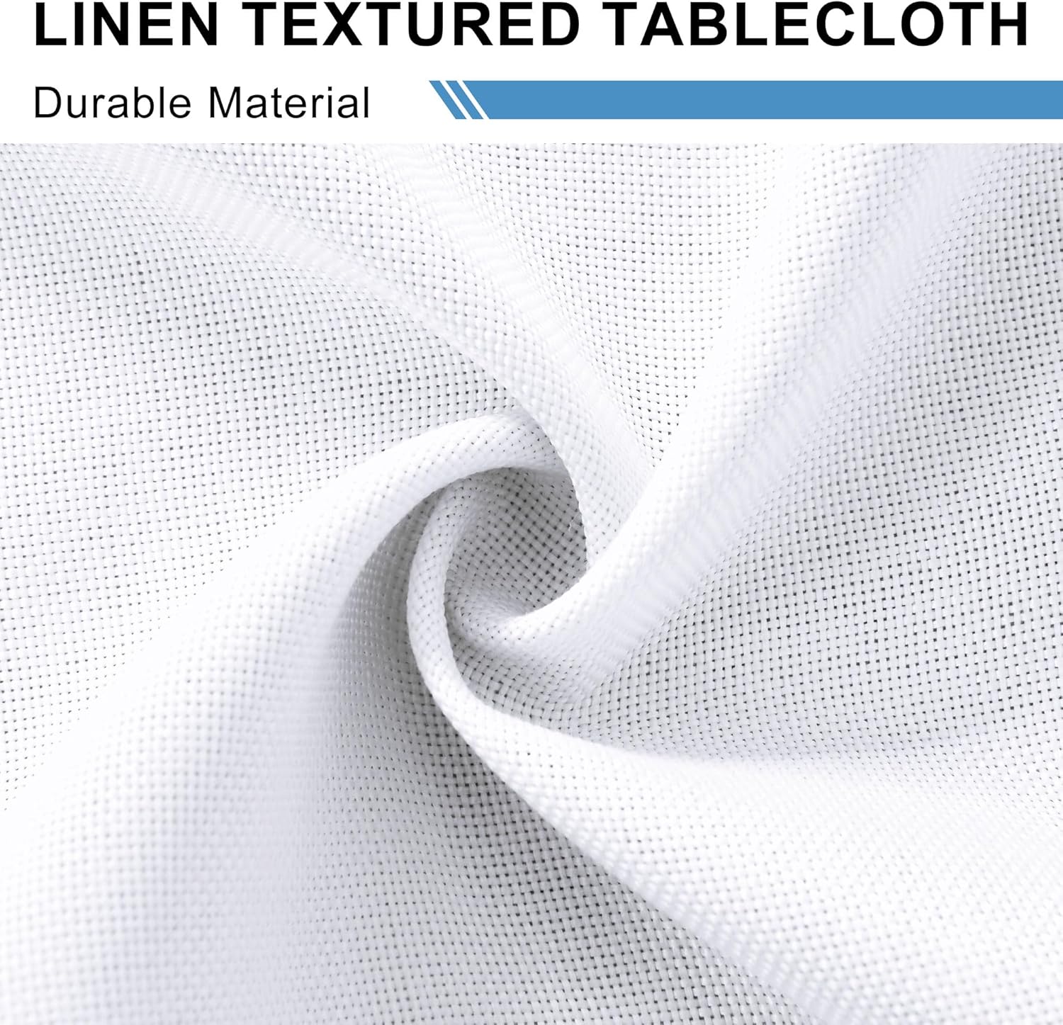 DWCN - nappe aspect lin - 135x220cm - lavable, imperméable, anti-tache