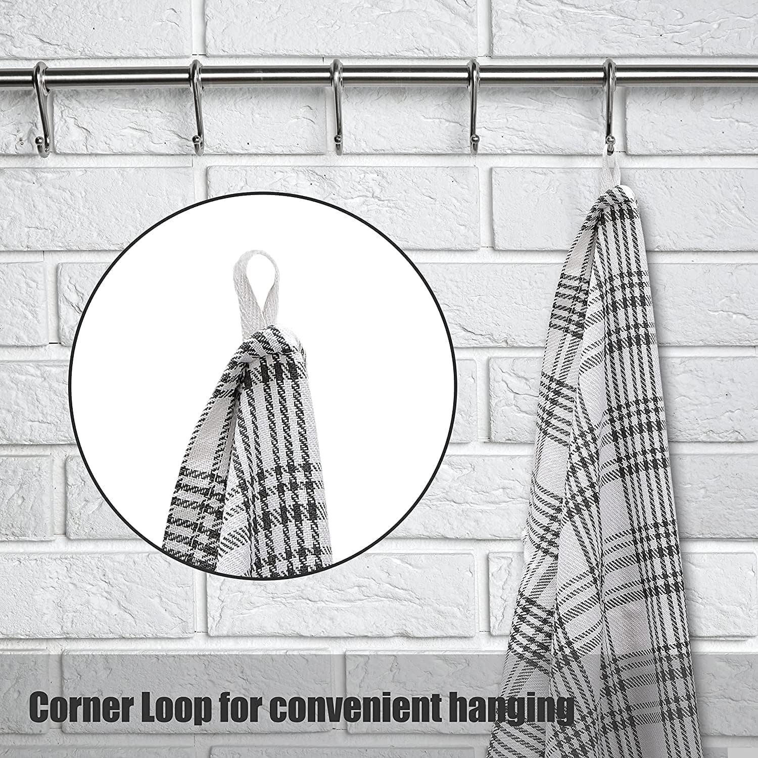 Torchons de cuisine - lot de 5 - 45x70 cm - coton super absorbant, lavable