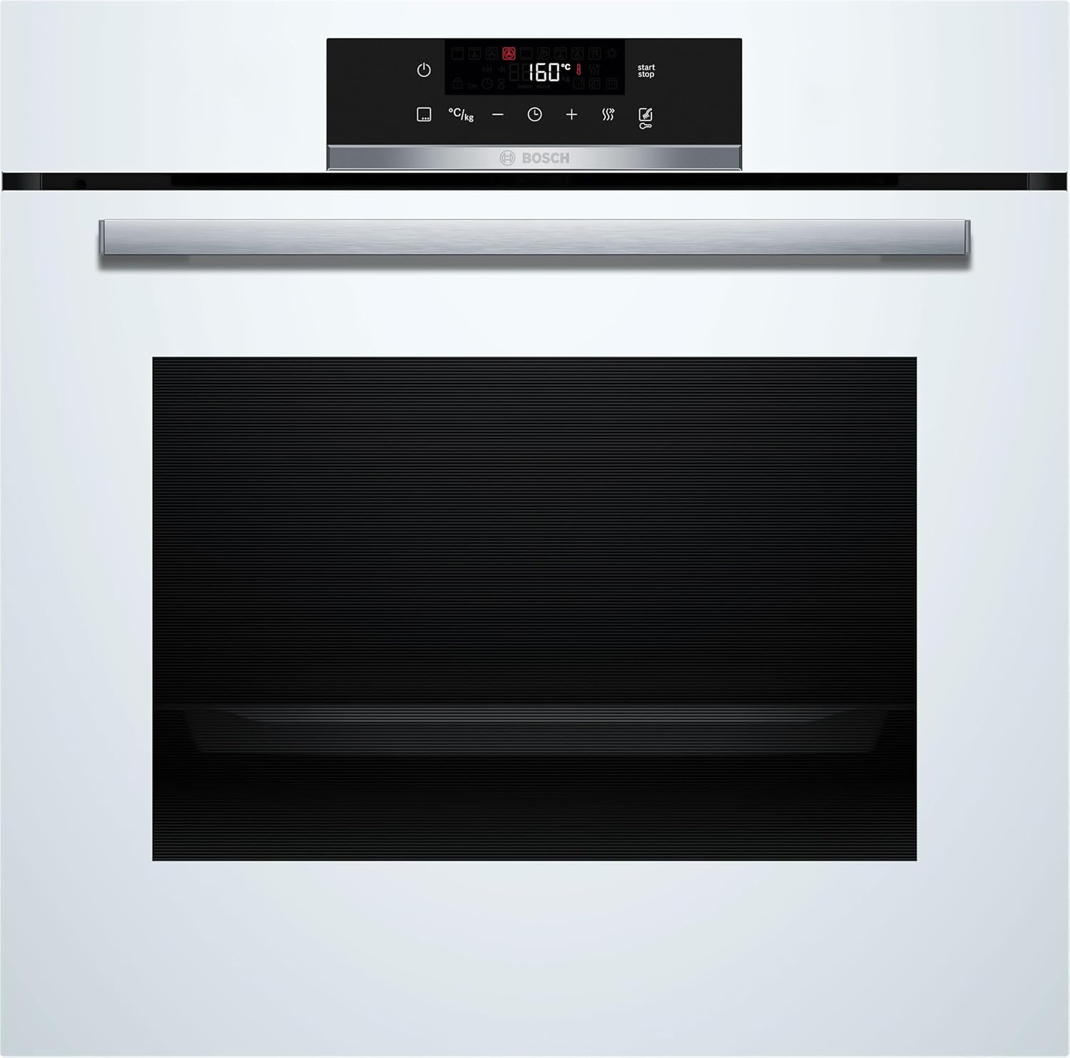 Bosch - four encastrable Série 4 - blanc - 60cm - chaleur tournante, nettoyage pyrolyse - HBA572BW3F