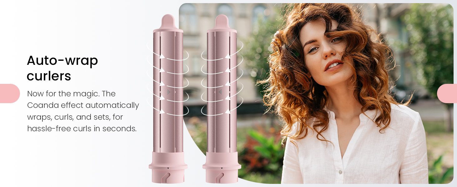 Le texte indique « Rideau à enroulement automatique ». Plusieurs photos de produits montrant ce qui semble être un couvre-fenêtre ou un rideau filtré par la lumière du soleil.