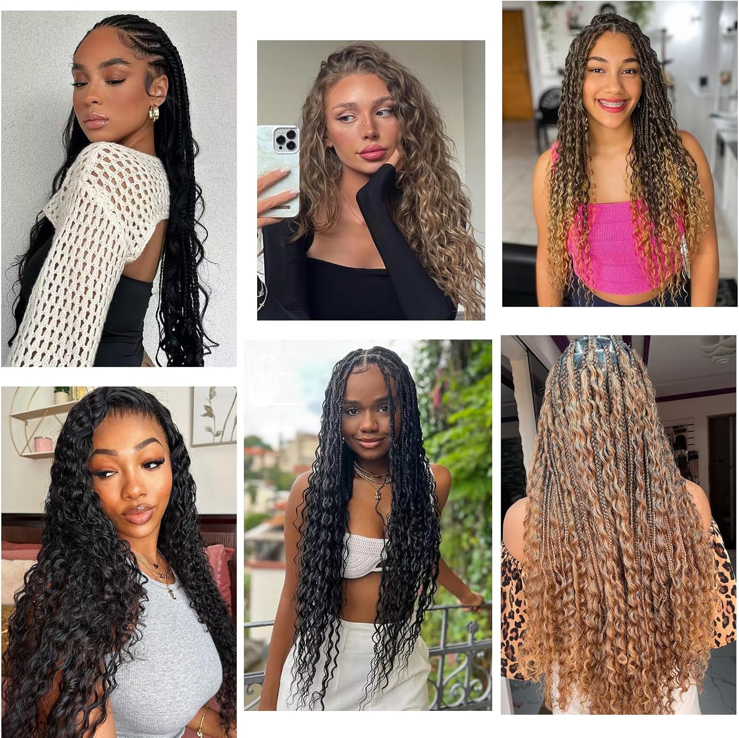 Extensions cheveux synthétiques - Deep Wave - 22 pouces, lot de 3, boucles douces, couleur 30#
