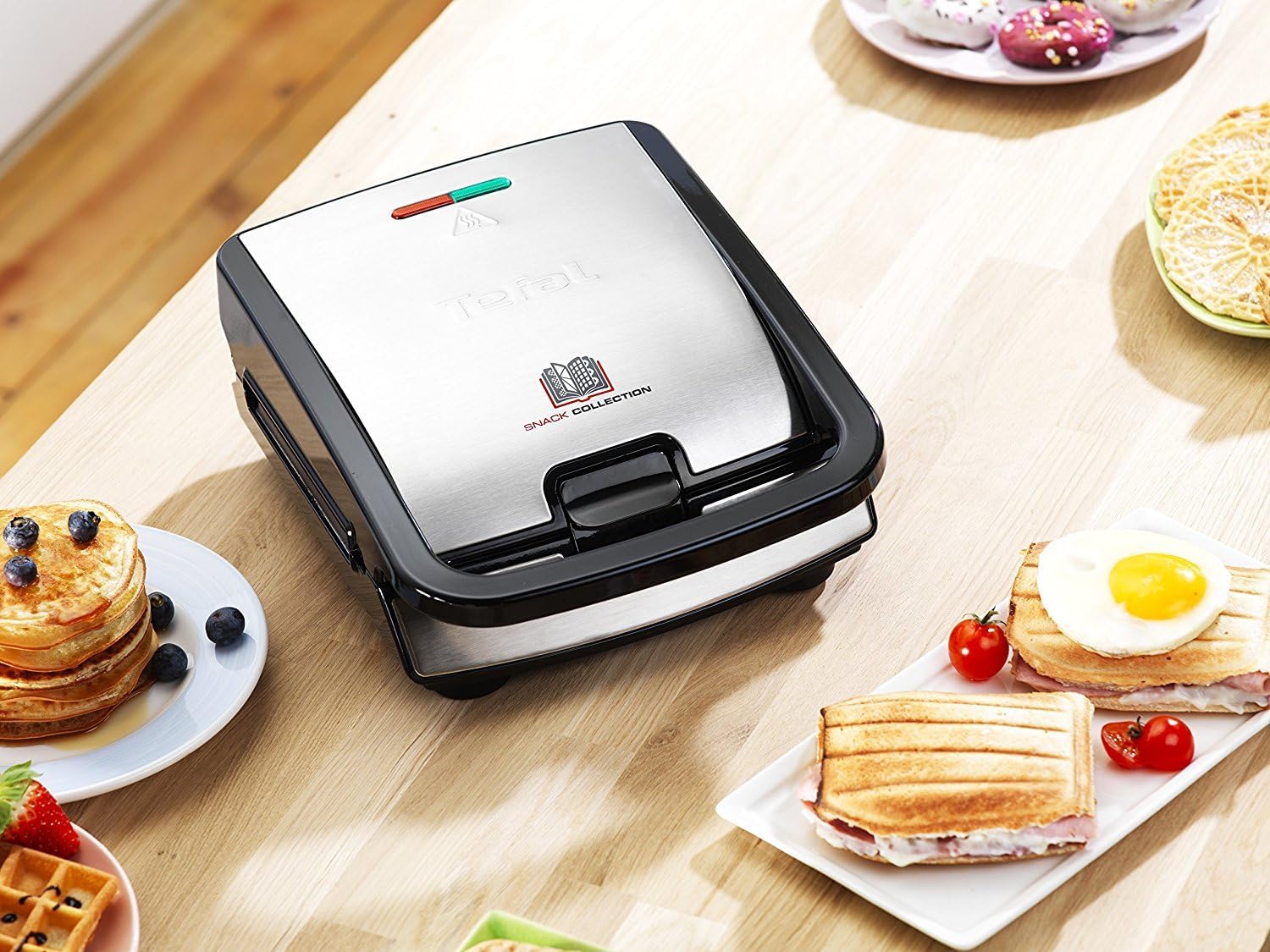 Tefal - Snack Collection - plaques croque monsieur, livre recettes - XA800112