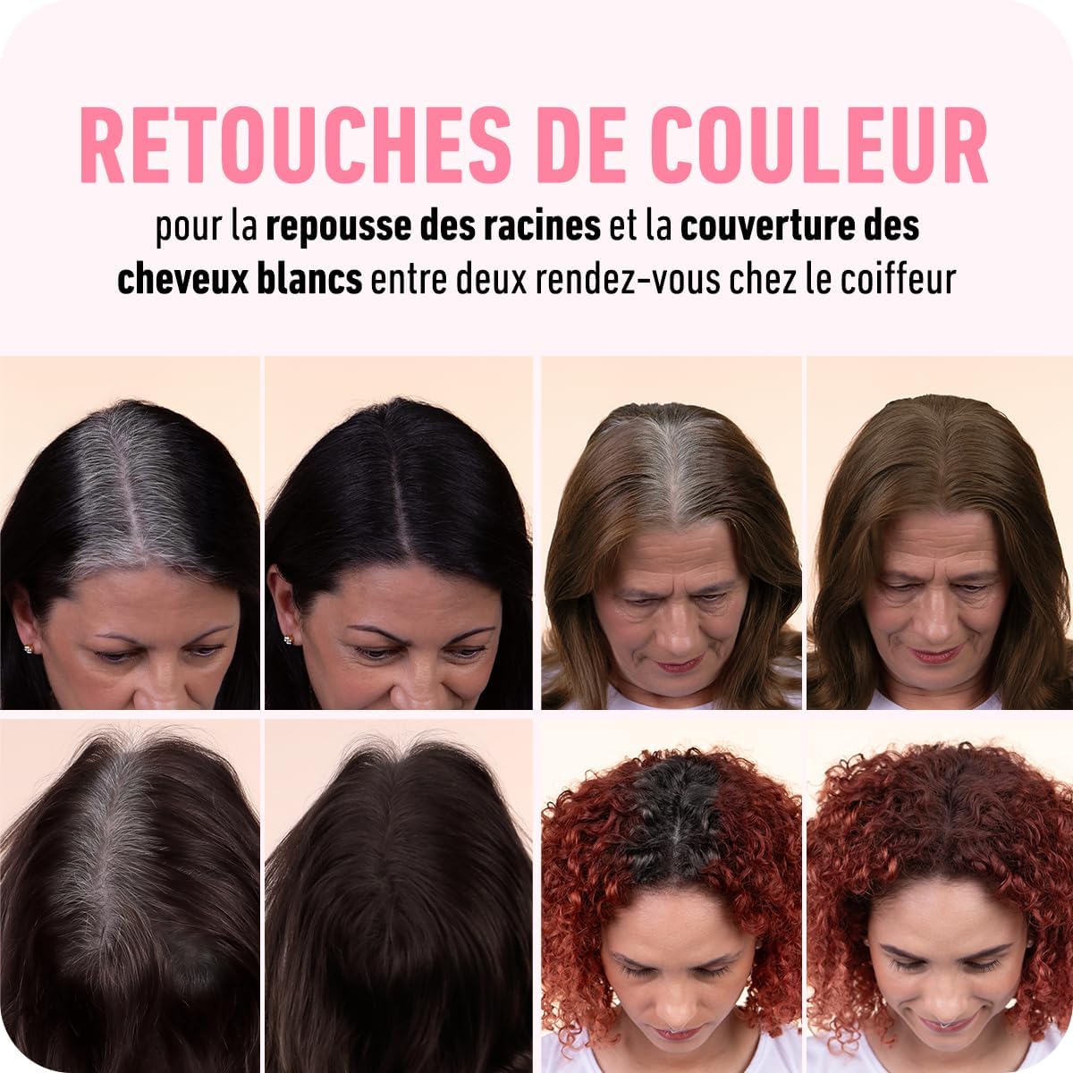 BOLDIFY - poudre racines marron clair - 4g - retouche cheveux gris