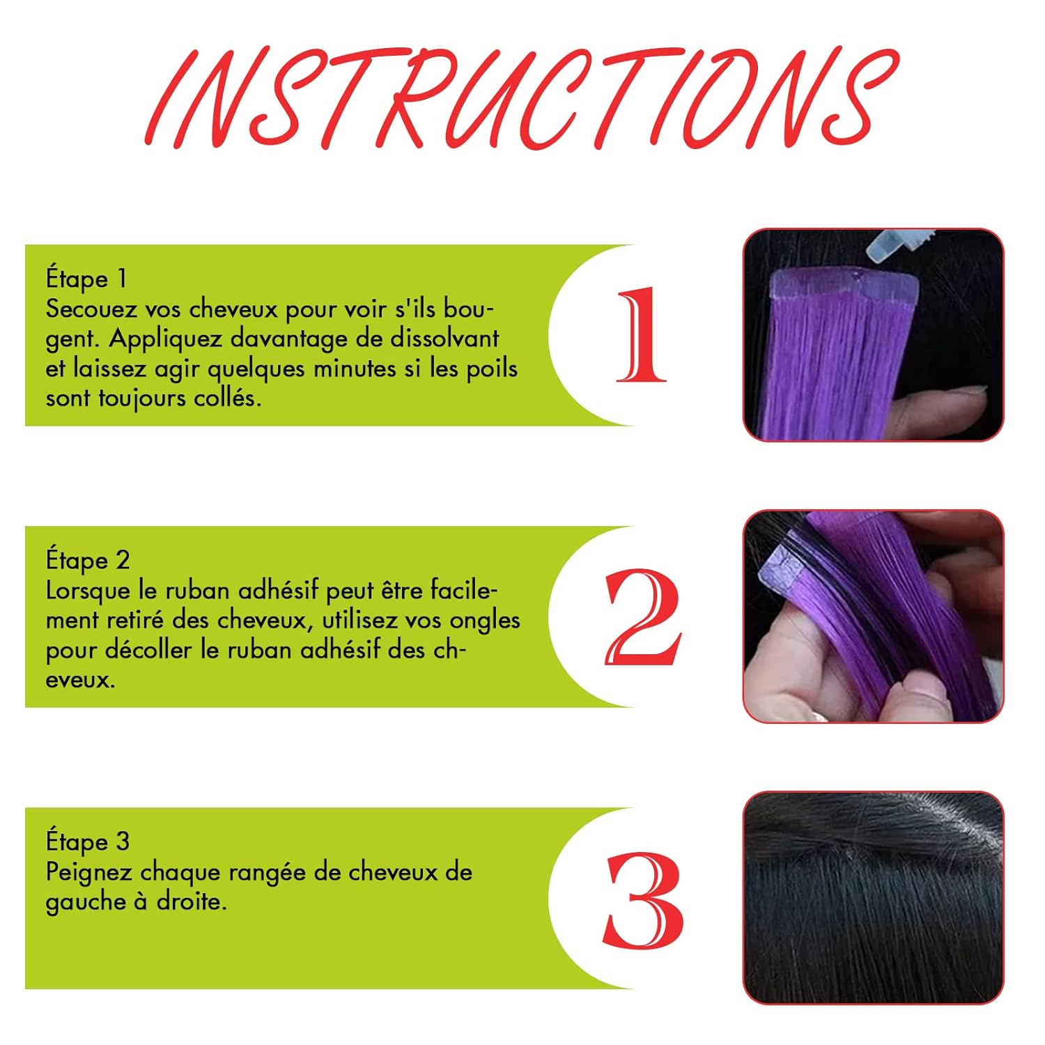 Dissolvant extensions adhésives/colle perruque - 118ml - action rapide, facile à utiliser, entretien postiches