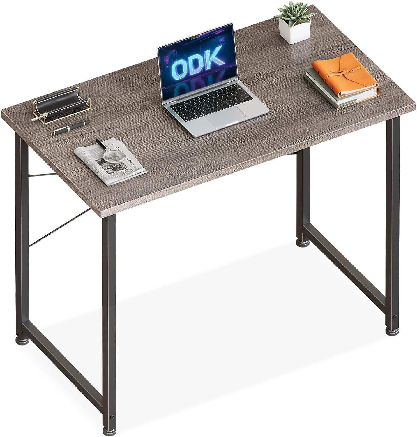 ODK - bureau d'ordinateur compact - 80x40cm - table d'étude grise