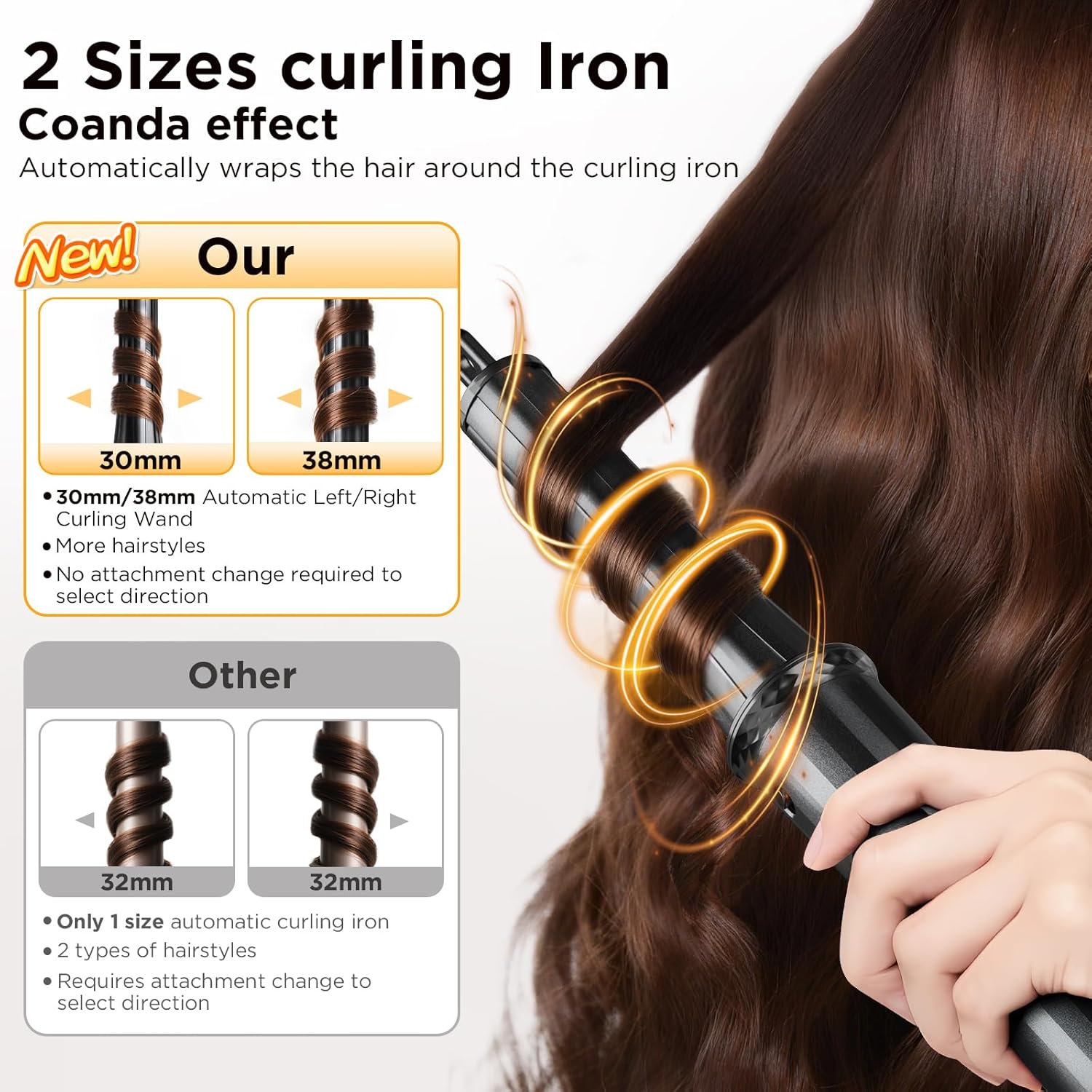 AirStyle - multistyler 5 en 1 - 30mm/38mm - moteur haute vitesse, ionique