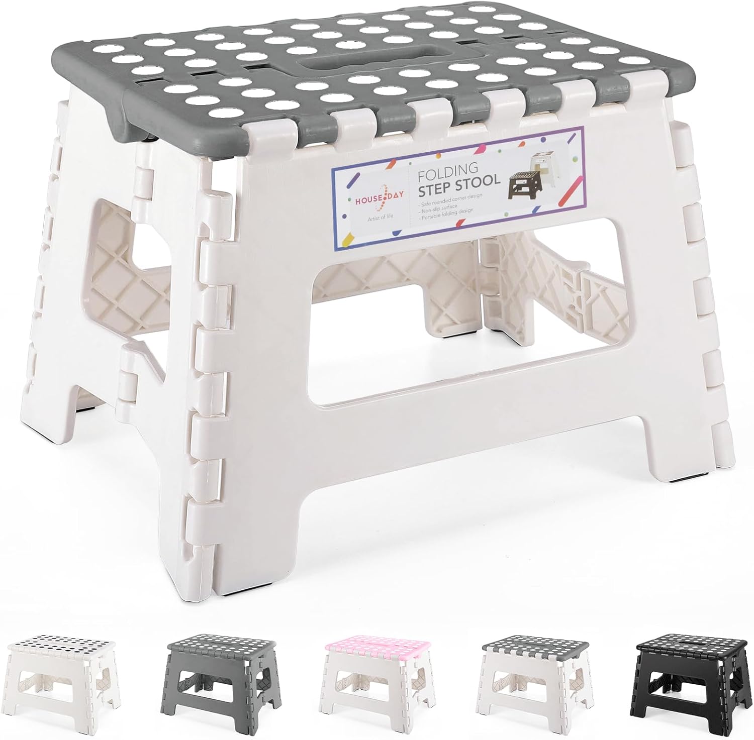 HOUSE DAY - marchepied pliable - 22,9 cm - poignée, surface antidérapante