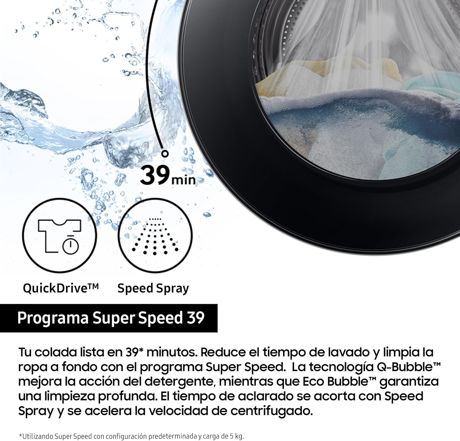 Samsung - Série WW - 11 kg, 1400 tr/min, blanc, WW11DB7B94GEU3