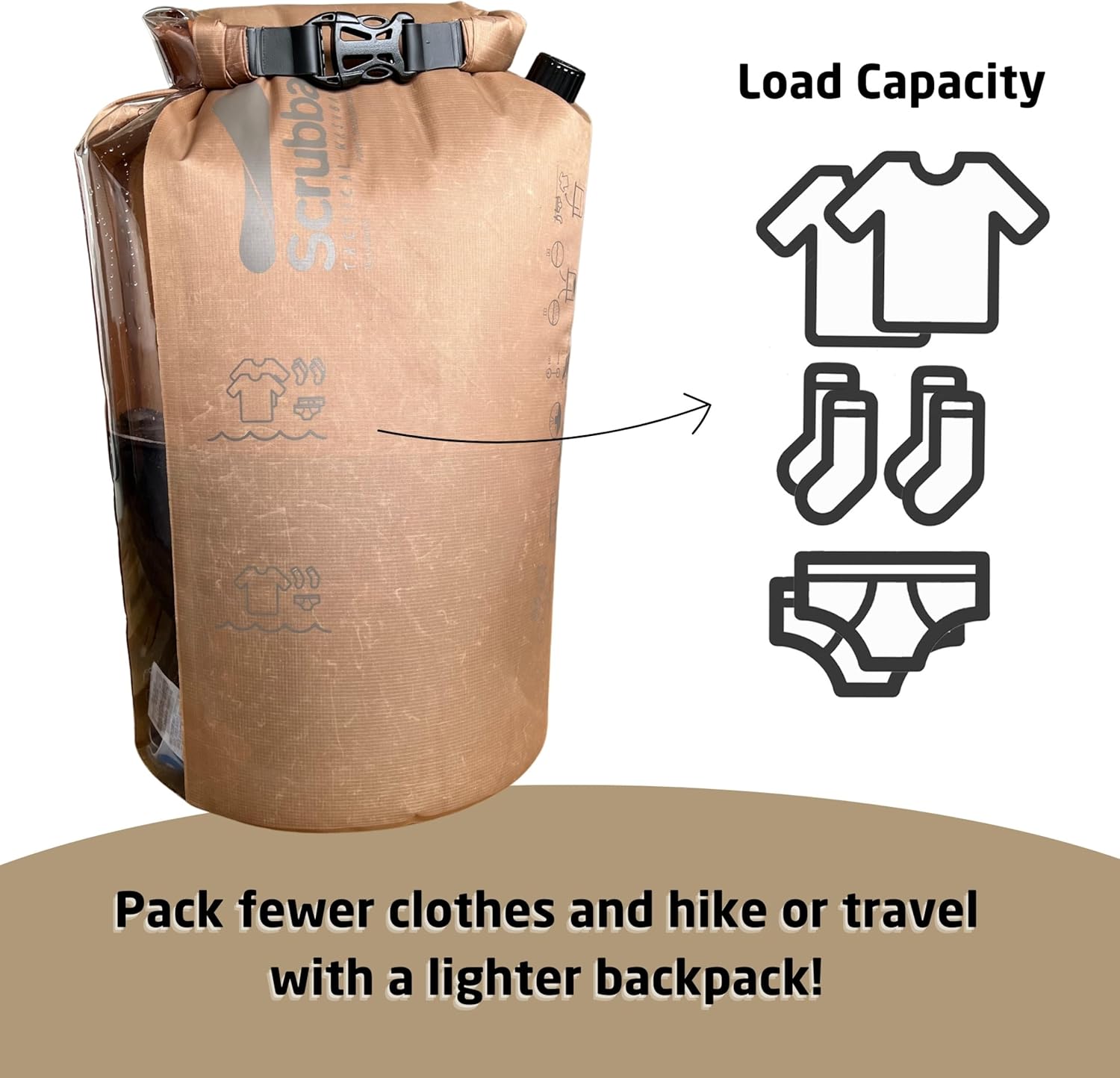 Scrubba - Sac Lave-Linge Portatif 2.0 - compact étanche voyage essorage