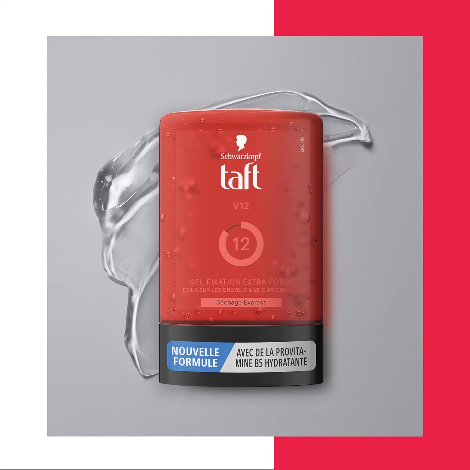 Schwarzkopf - gel coiffant V12 - 250 ml - séchage rapide, fixation extra forte, provitamine B5