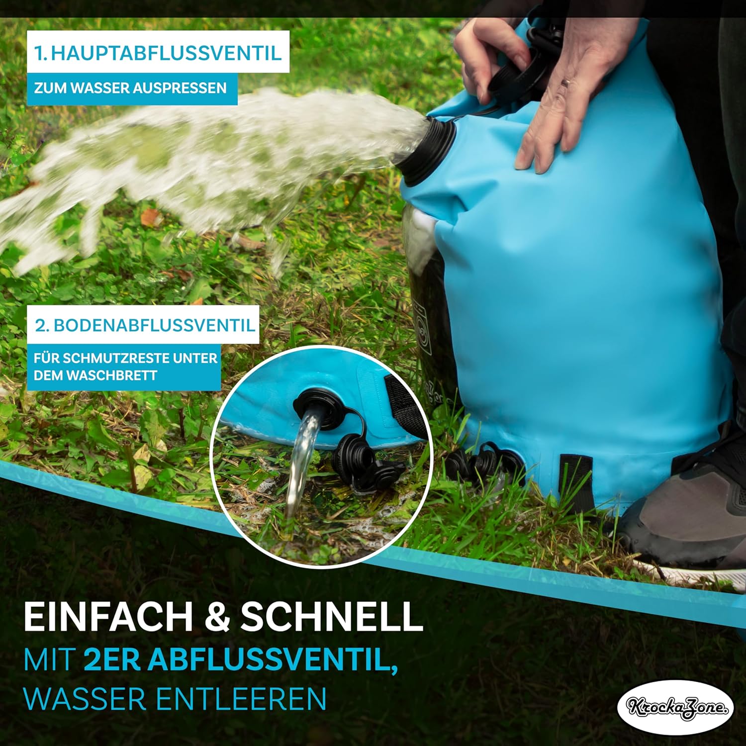 Machine à laver portable - trousse pliable, légère, sans électricité