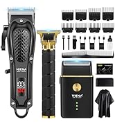 HIENA PRO Tondeuse à cheveux pour homme, sans fil, tondeuse à cheveux, tondeuse à barbe, rasoir à...