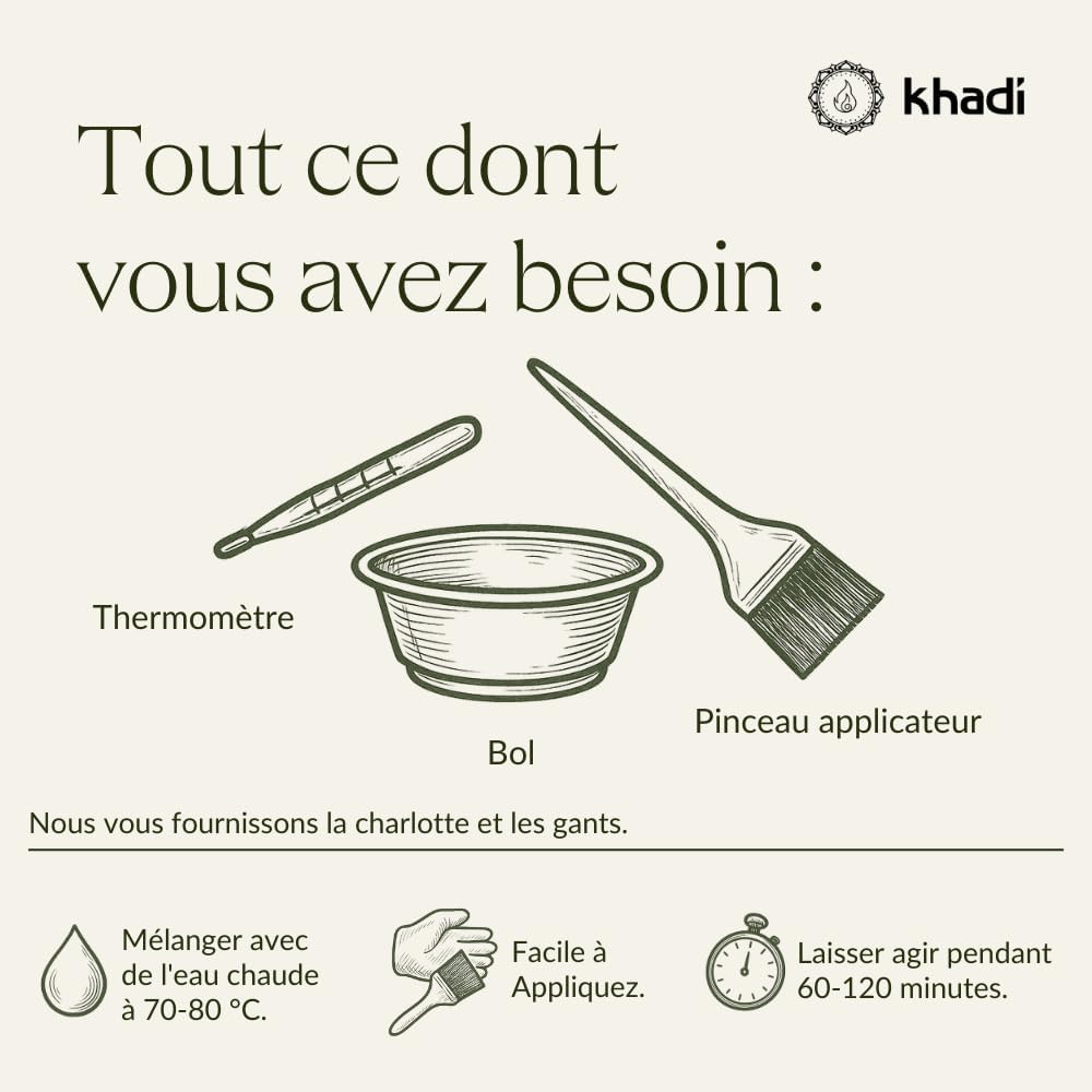 Khadi - Tinte Herbal Color - 100g - coloris cuivre, usage quotidien