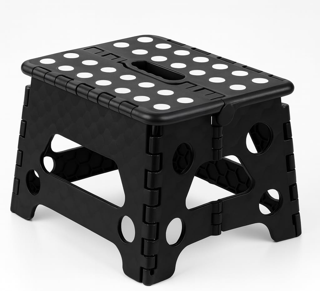 Marchepied pliable - 22 cm - robuste, antidérapant, portable, compact