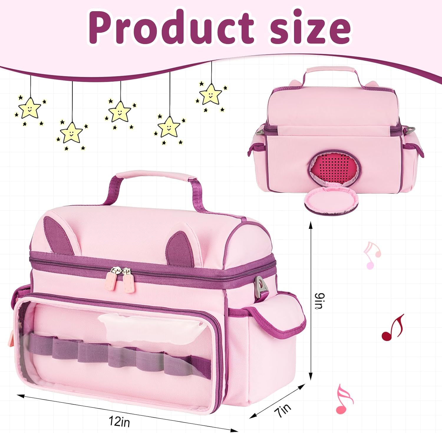 Étui de transport compatible Toniebox - rangement personnages - sac compact - accessoires