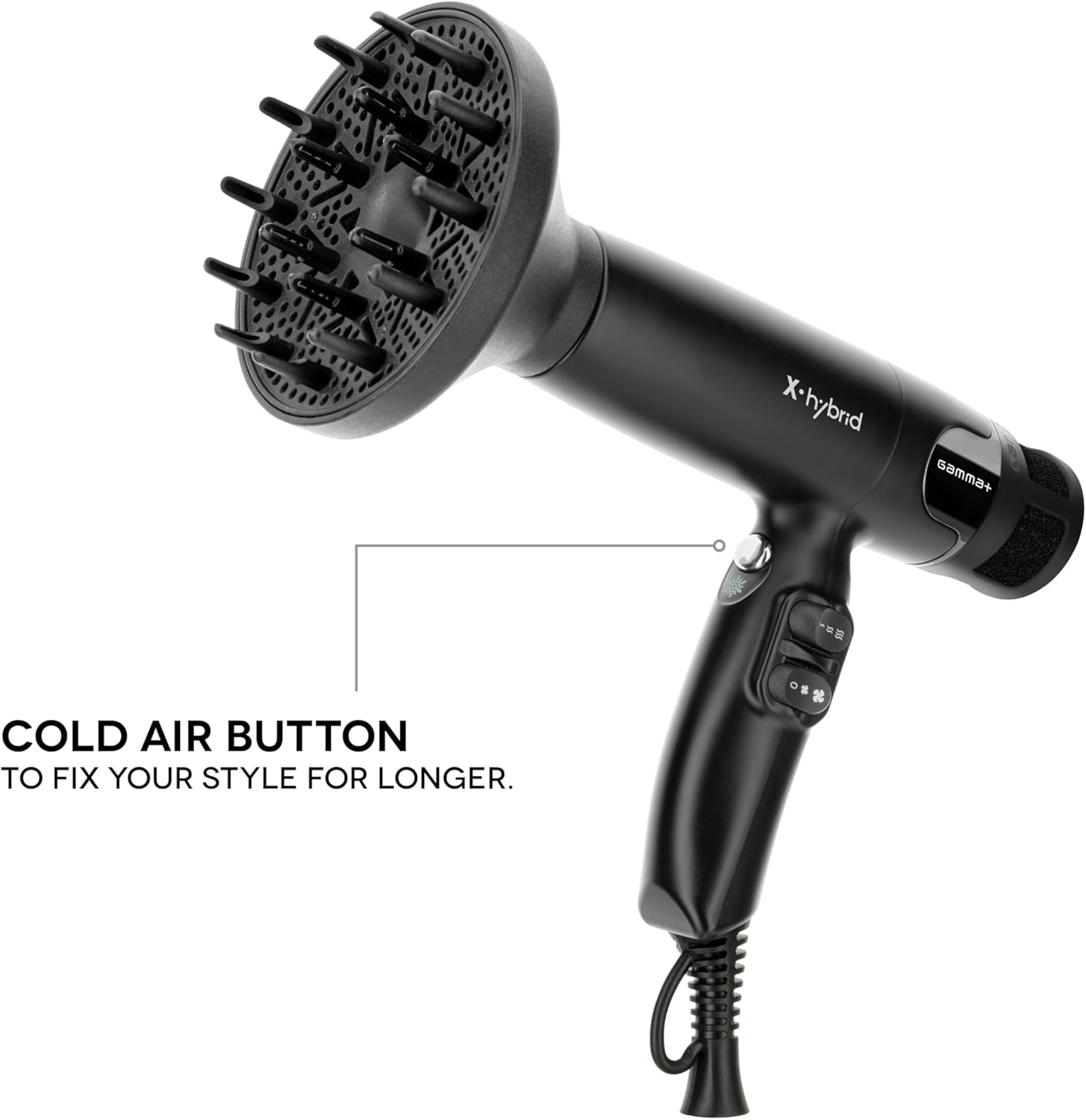 Gamma+ - X-Hybrid - 300g - sèche-cheveux ionique ultraléger, moteur numérique, triple filtre, X-Hybrid