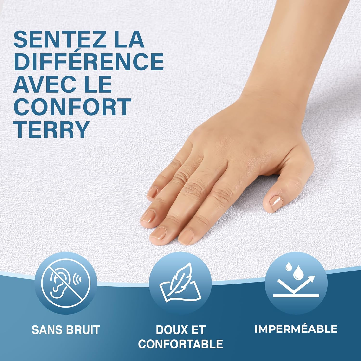 Utopia Bedding - Protège Matelas série standard - 90x190 cm - imperméable, 4 coins élastiques, Oeko TEX, respirant