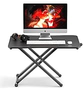 BONTEC Convertisseur de Bureau de 650 mm, Rehausseur de Bureau Réglable en Hauteur, Poste de Trav...