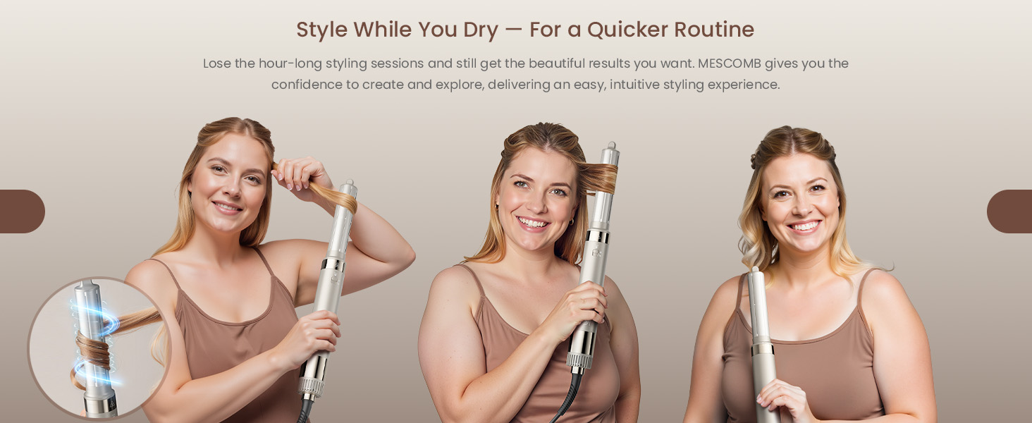 Séquence de photographies de produits de style de vie montrant la démonstration d'un produit en cours d'utilisation sur un fond neutre.