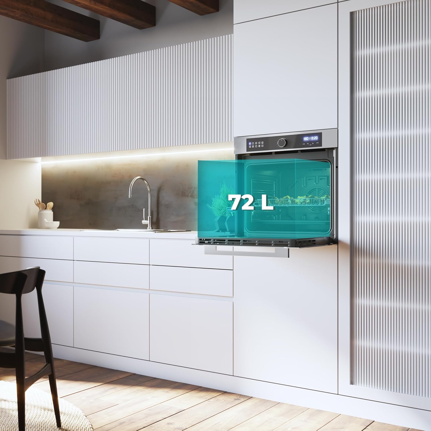 Cecotec - Four encastrable Bolero 60 cm multifonction, 72L, Airfryer, AF316000