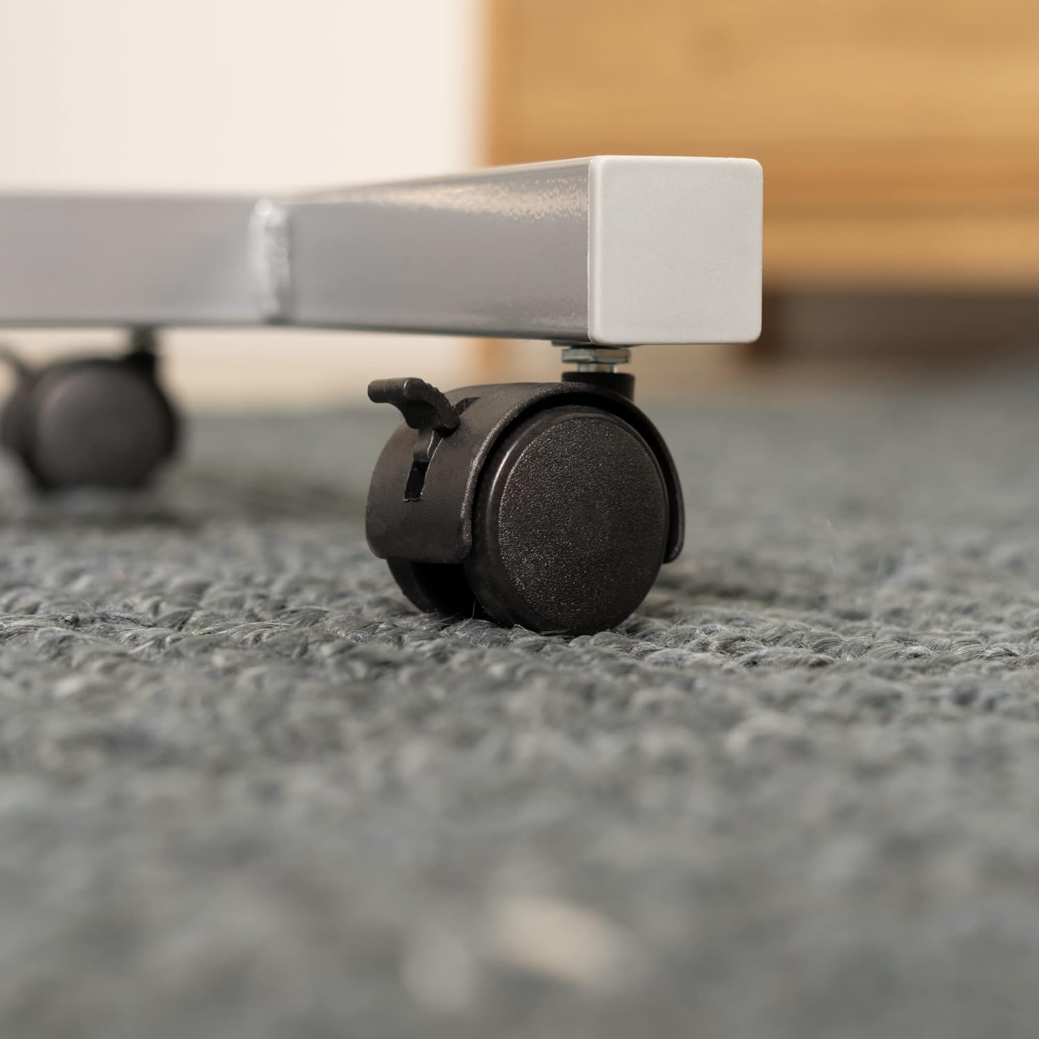 MEUBLE COSY - Table de Lit réglable sur roulettes - 48x37x79cm - support PC chêne