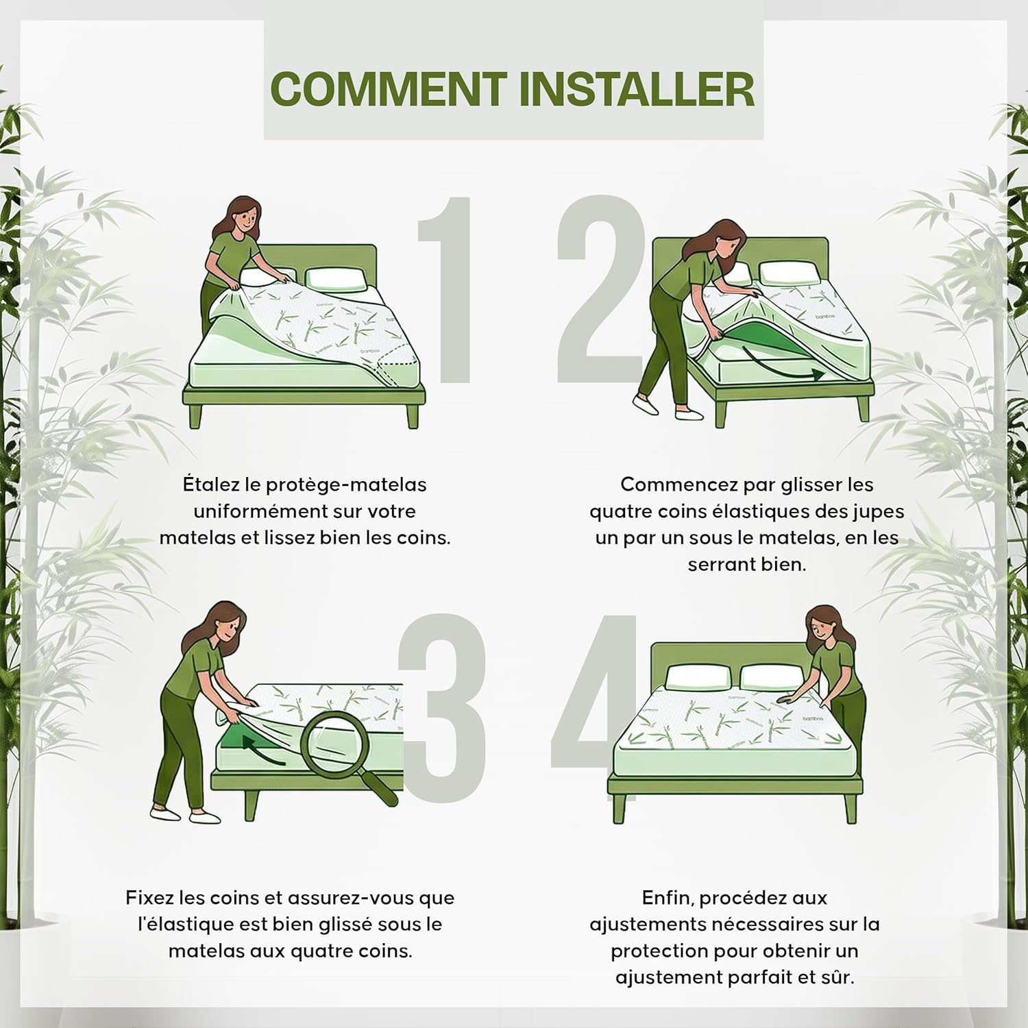 Utopia Bedding - Protège-matelas série Premium - 80x190x30 cm - imperméable, viscose, Oeko-Tex