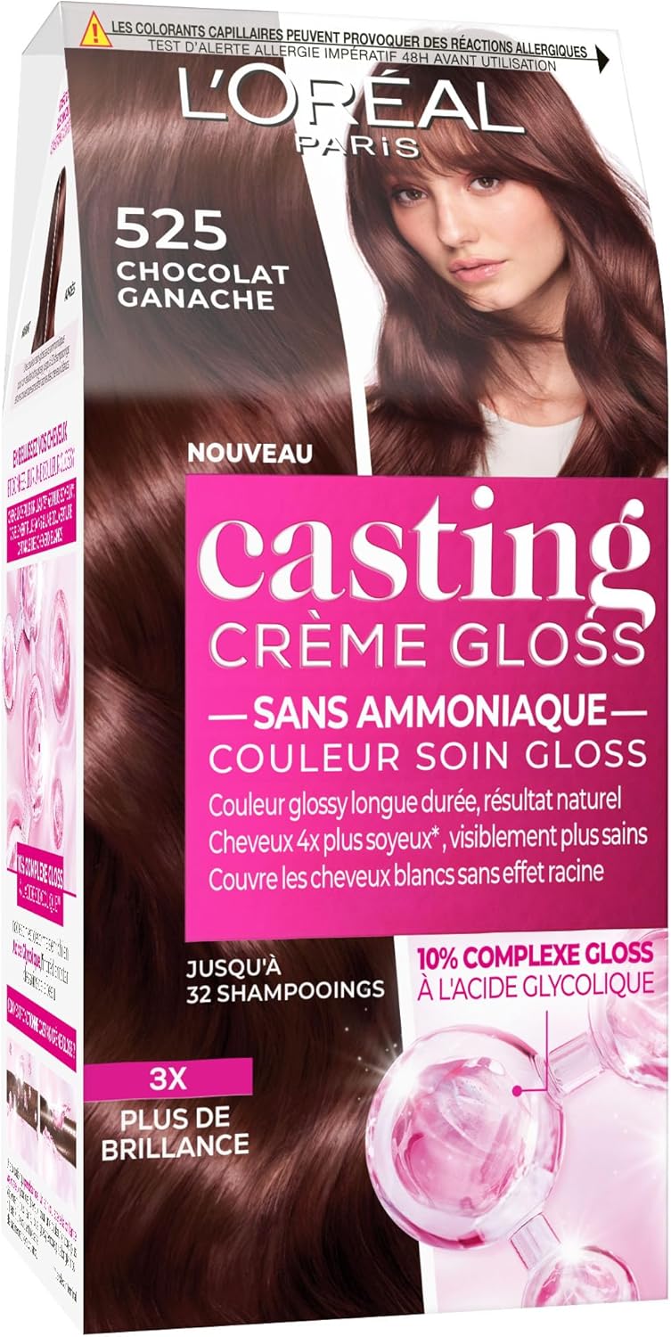 L'Oréal Paris - Casting Crème Gloss - Soin cheveux sans ammoniaque, chocolat, semi-permanente