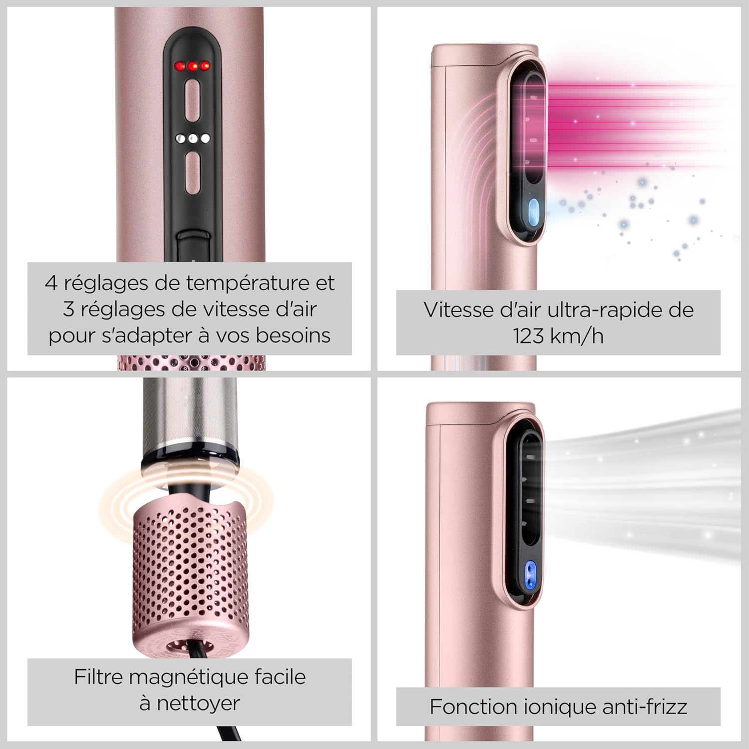 BaByliss - Air Wand - styler 4-en-1, ionique, diffuseur, vanity - AS6556E