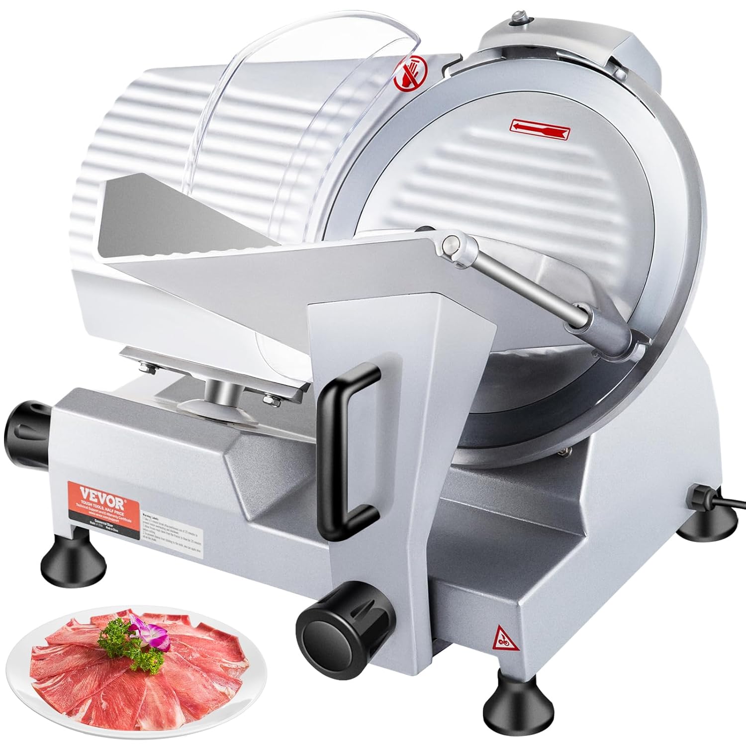 VEVOR - trancheuse électrique 300 mm, 320W, inox, charcuterie, tranche épaisse