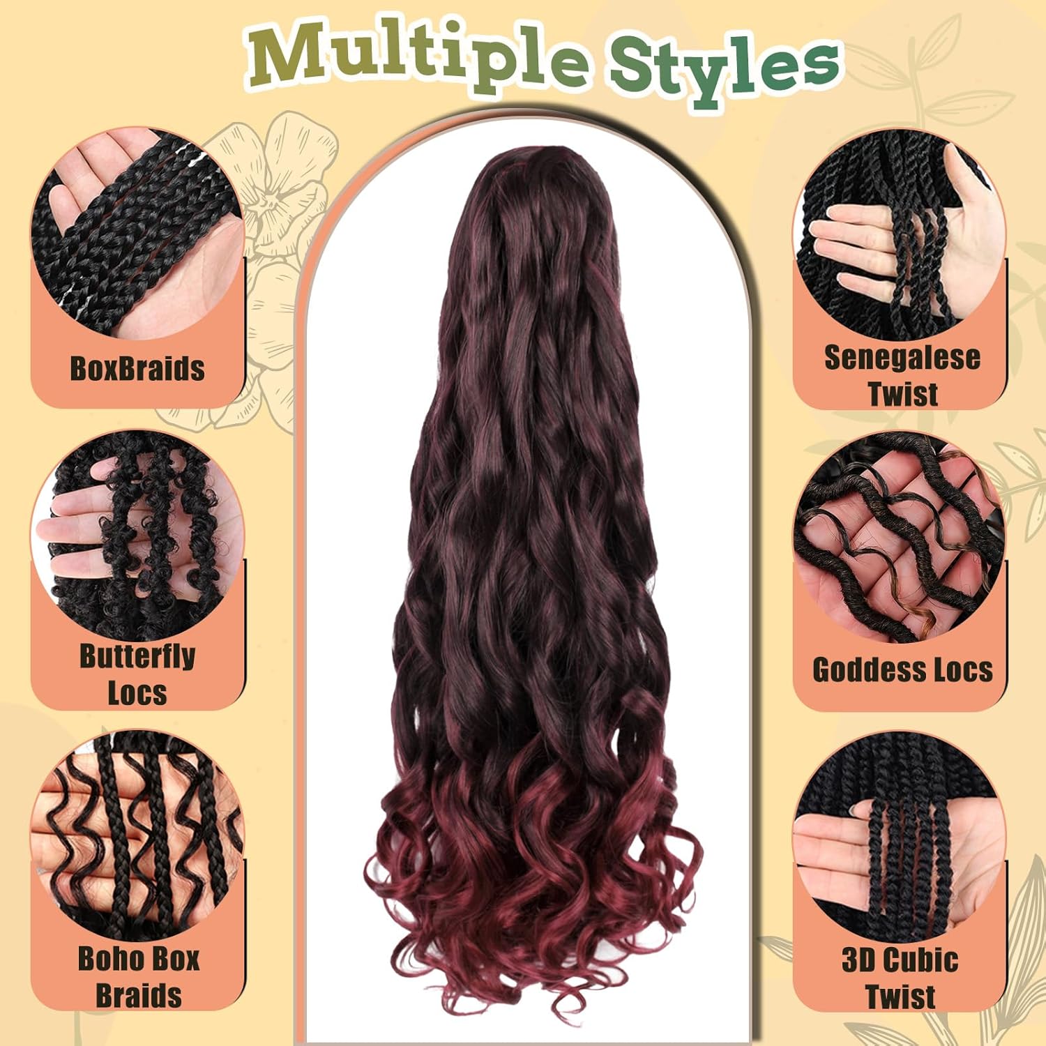 Enbeautiful - French Curl Braiding Hair 24