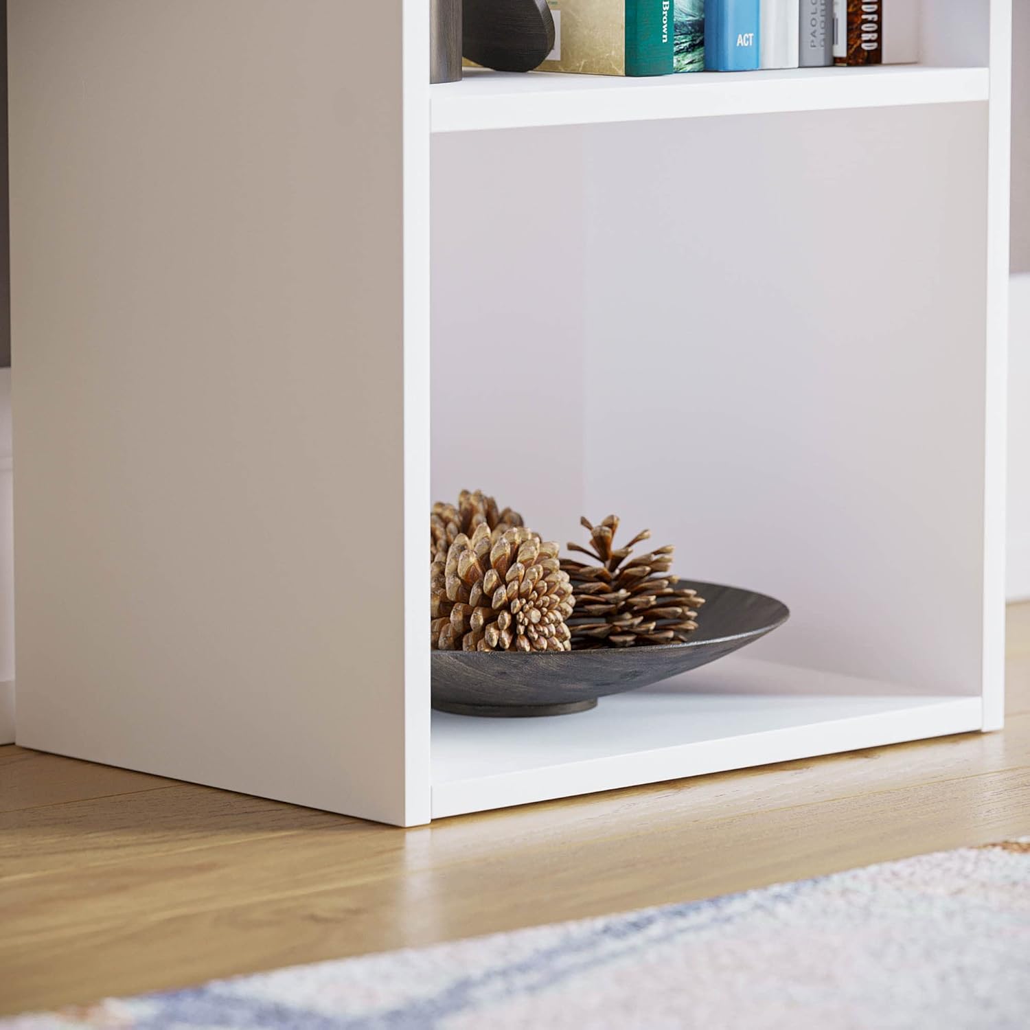 Vida Designs - Oxford bibliothèque 4 étages bois blanc - rangement compact